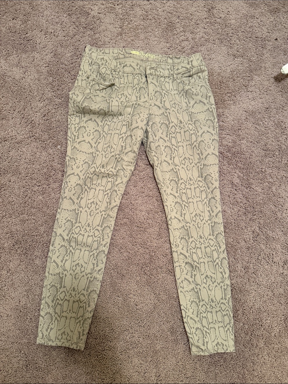 Old Navy ROCKSTAR Snake-Print Skinny Jeans - sand and grey